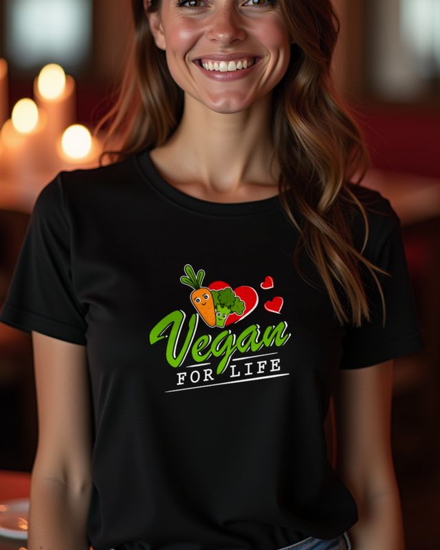 Vegan for Life - Geschenk für Veganer – T-Shirt