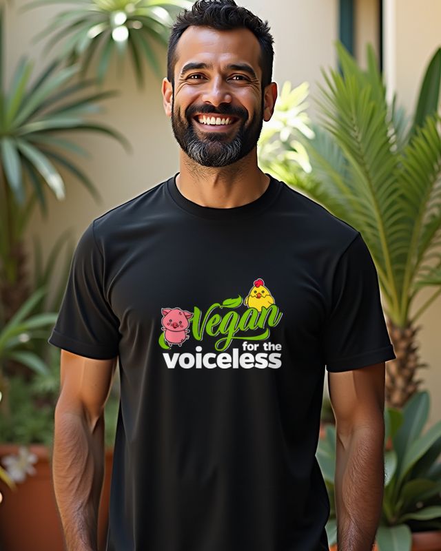 Vegan for the voiceless - Veganes Geschenk mit Herz – T-Shirt