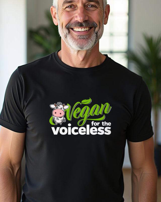Vegan for the voiceless - Veganer Spruch für Tierfreunde – T-Shirt