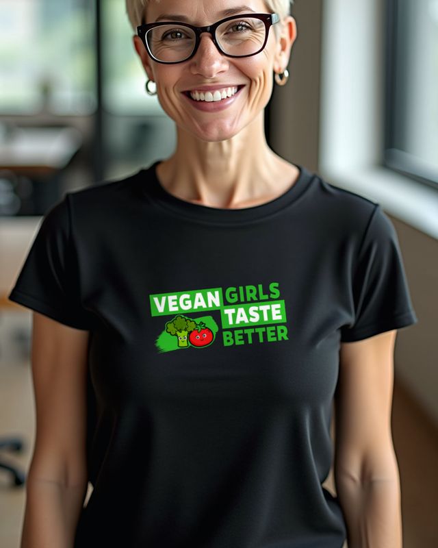 Vegan Girls Taste Better - Broccoli and Tomato β T-Shirt