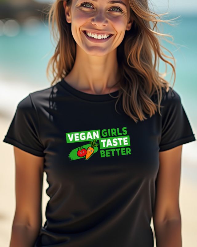 Vegan Girls Taste Better - Tomate und Karotte – T-Shirt