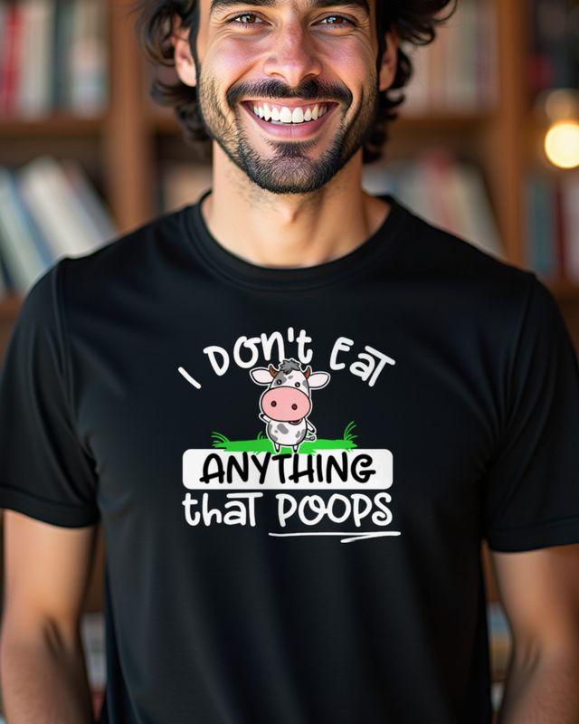 Vegan Quote I Don’t Eat Anything That Poops - Gift Idea – T-Shirt