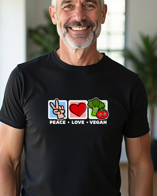Kind Vegan Lifestyle - Peace Love Vegan β T-Shirt