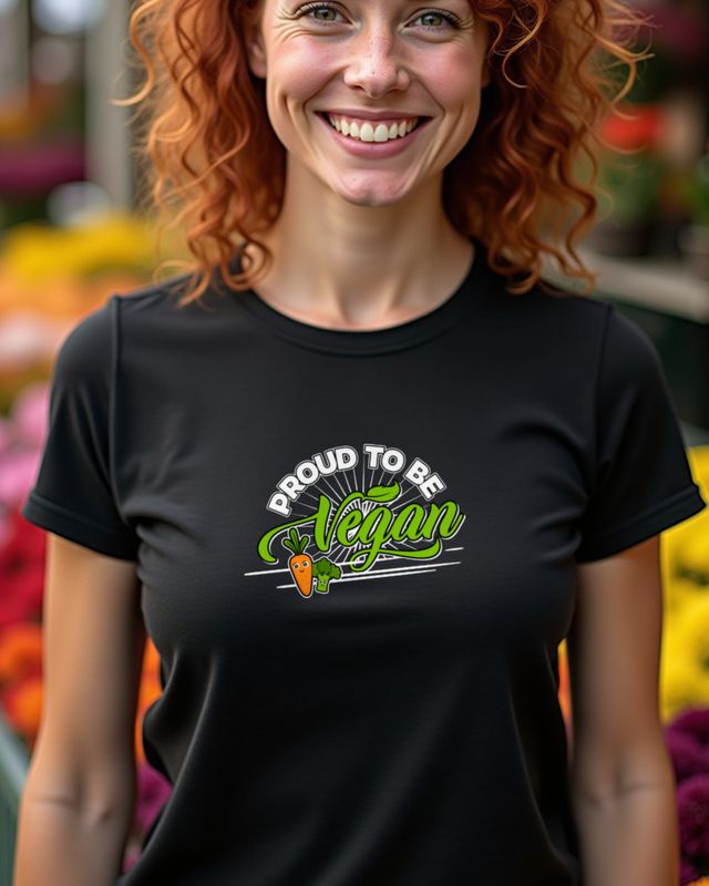 Proud to be Vegan - Plant Based Spruch – T-Shirt