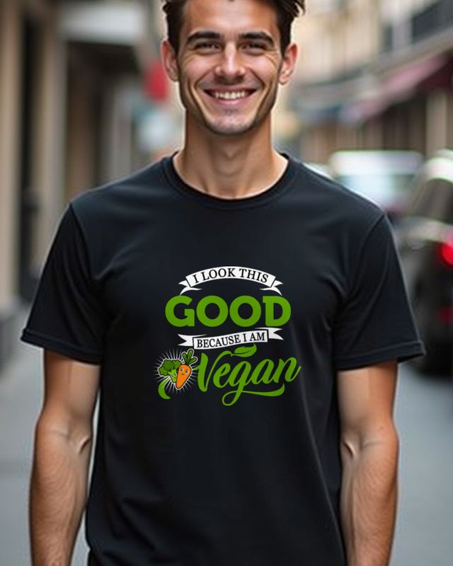 Because I Am Vegan Tee - Proud Vegan Saying β T-Shirt