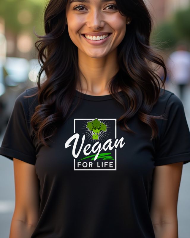 Vegan for Life - Veganer Spruch für Tierfreunde – T-Shirt