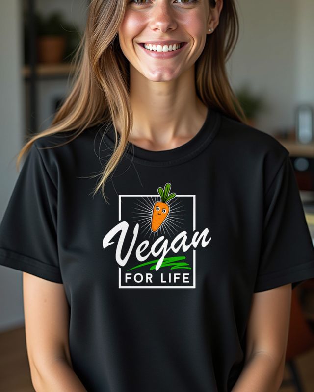 Vegan for Life Shirt - Geschenk zum Vegan Jubiläum – T-Shirt