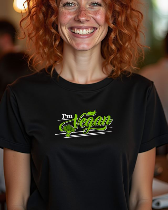 I’m Vegan Lettering - Gift for Vegan Men and Women – T-Shirt