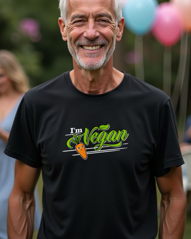 Stolz vegan mit I’m Vegan - Lustiges Vegan Statement Shirt – T-Shirt