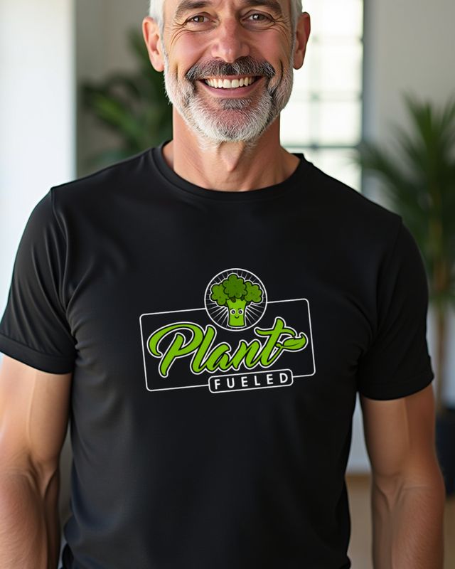Veganer Statement Plant Fueled - Pflanzlich und stark – T-Shirt