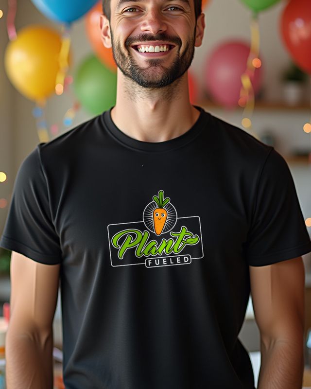 Veganer Statement Plant Fueled - Pflanzlich und stark – T-Shirt