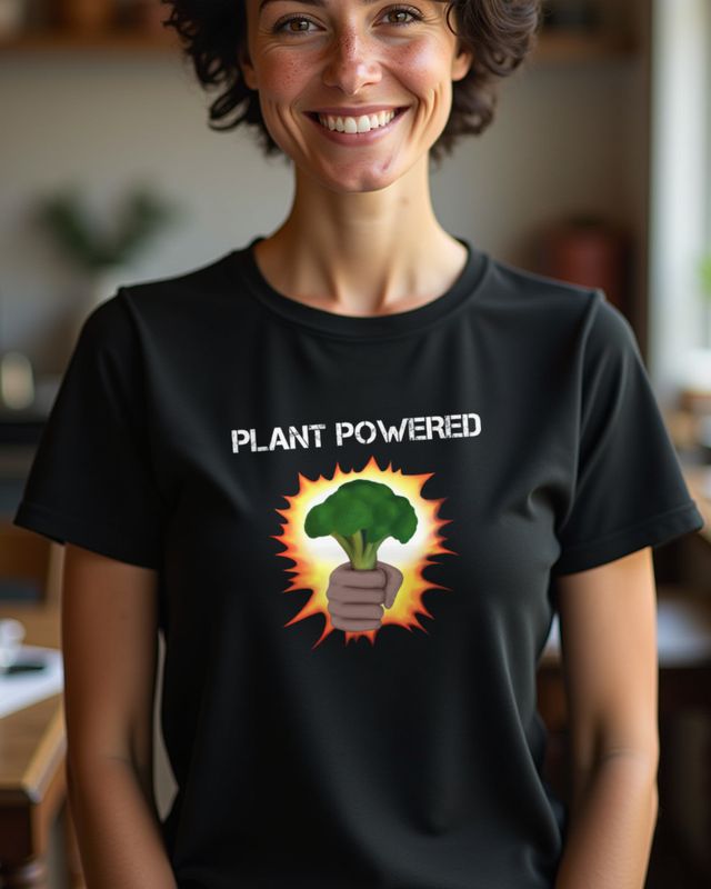 Brokkoli Plant Powered - Geschenk für Veganer und Veggies – T-Shirt