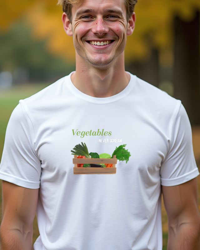 Vegetables Never Scream - Funny Vegetarian Shirt – T-Shirt