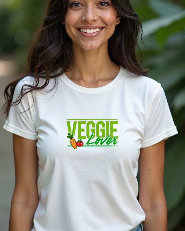 Veggie Lover Schriftzug - Vegan und Vegetarisch – T-Shirt