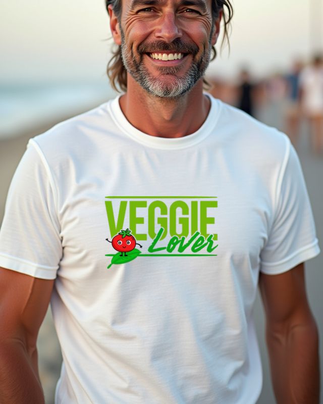 Veggie Lover Schriftzug - Geschenk für Vegetarier – T-Shirt