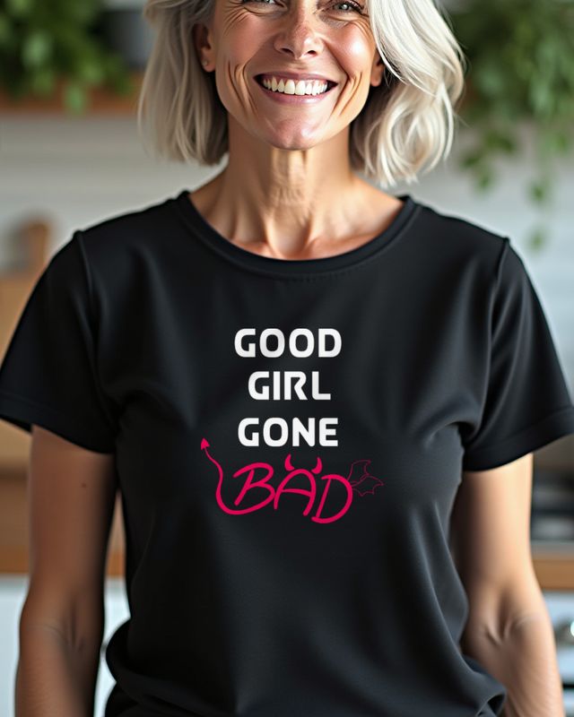 Vom braven Mädchen zum Bad Girl - Frecher Spruch Frauen – T-Shirt
