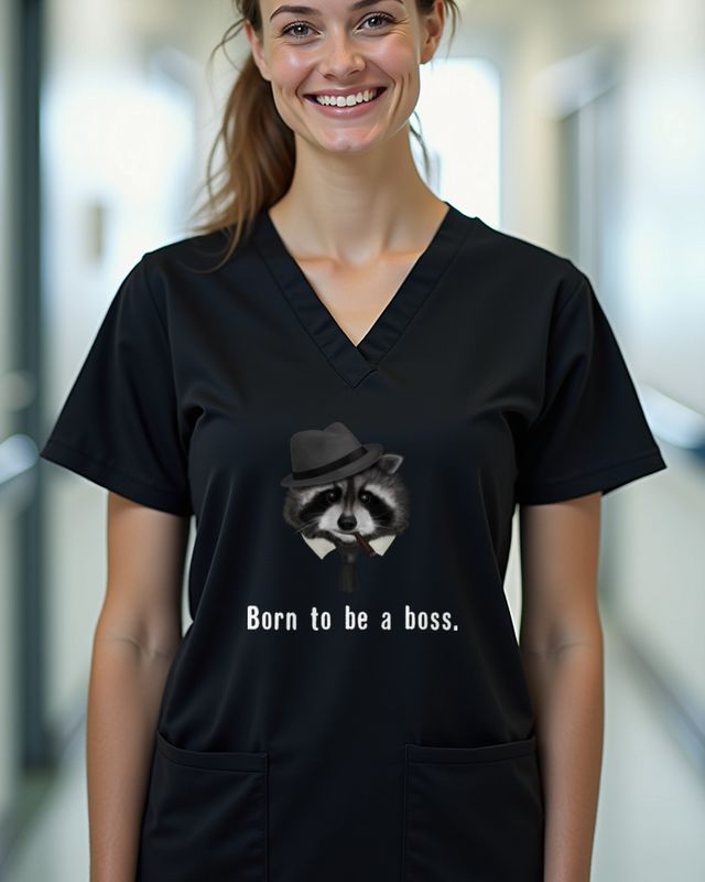Waschbär Born to be a Boss - Lustiges Chef Geschenk – T-Shirt