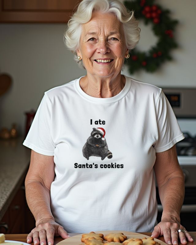 Raccoon Ate Santaβs Cookies - Funny Christmas Raccoon β T-Shirt