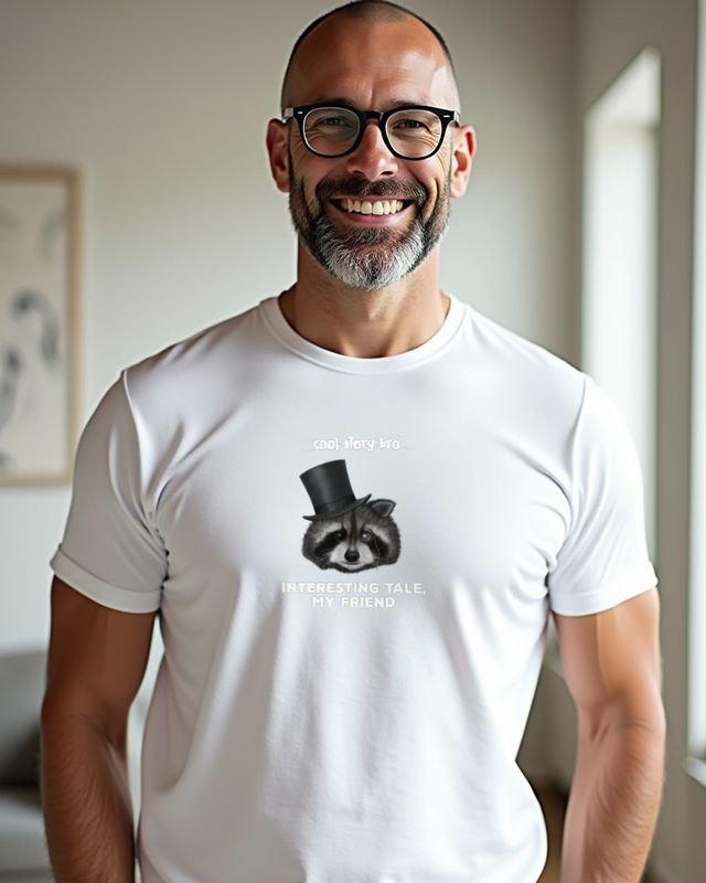 Waschbär mit interessanter Geschichte - Lustig – T-Shirt