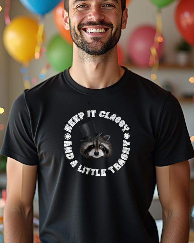 Waschbär Keep it classy and trashy - Edel und trashig – T-Shirt