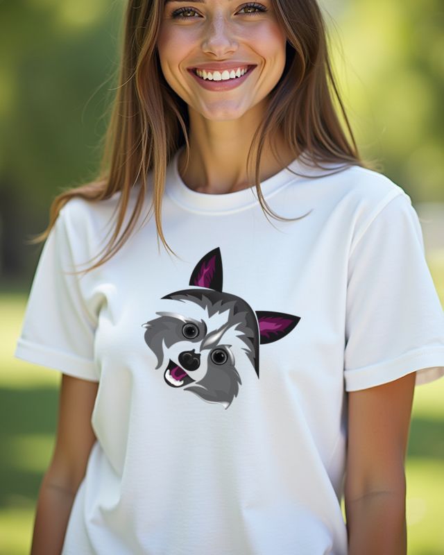 Waschbär Portrait - Niedliches Wildtier Motiv mit Maske – T-Shirt