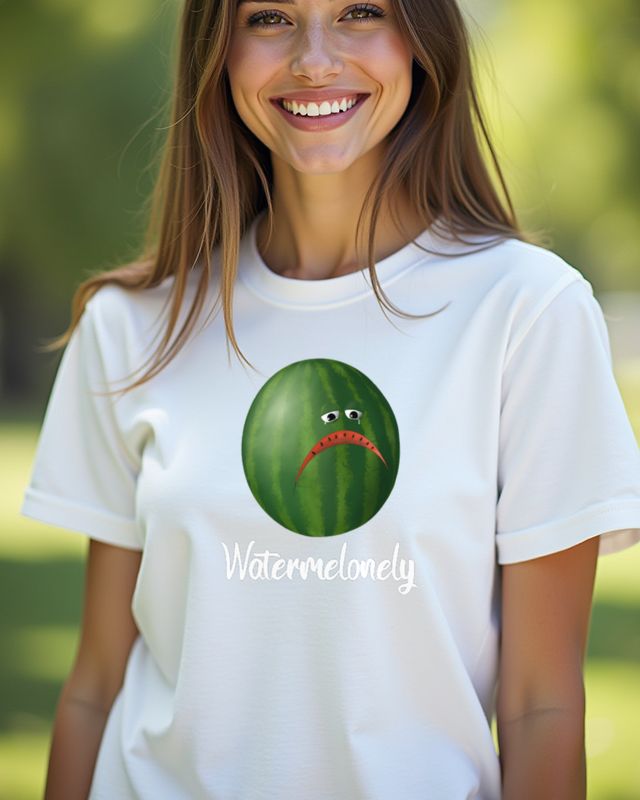 Wassermelone Watermelonely - Einsame Melone Sommer – T-Shirt