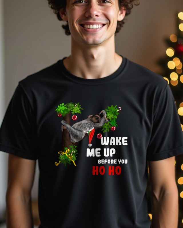 Weihnachts-Faultier - Ho Ho Ho für Langschläfer – T-Shirt