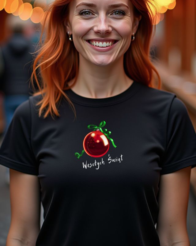 Christmas Ornament Wesołych Świąt - Polish Xmas Bauble – T-Shirt