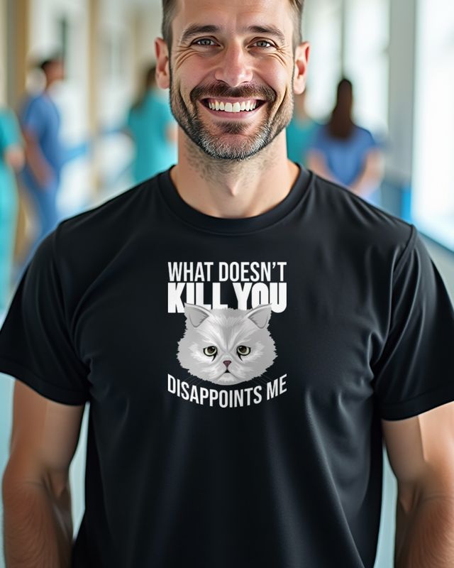 Was dich nicht umhaut, enttäuscht mich - Schwarzer Humor – T-Shirt