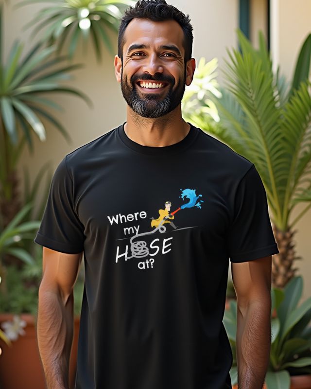 Where My Hose At - Lustiges Feuerwehr Geschenk – T-Shirt