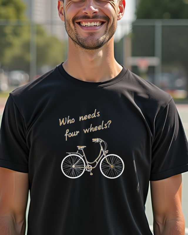 Who needs four wheels - Lustiges Fahrrad Geschenk