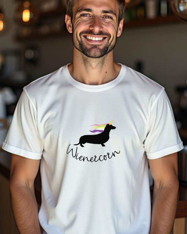 Wienercorn - Dackel Einhorn Motiv für Dackelfans – T-Shirt