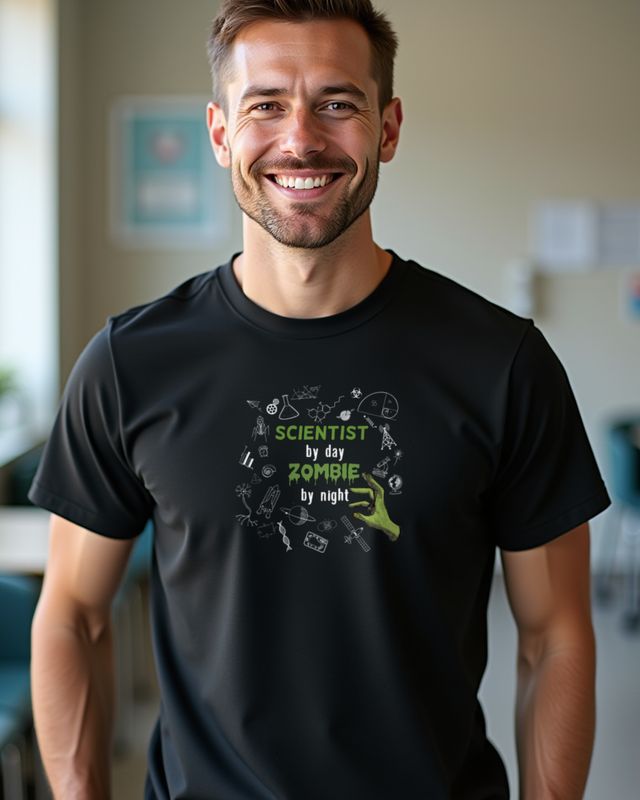 Scientist by Day Zombie at Night - Funny Science β T-Shirt