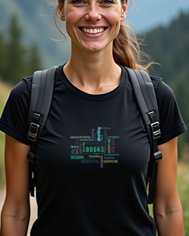 Wortwolke Bücher Weisheit Saga - Geschenk für Leseratten – T-Shirt