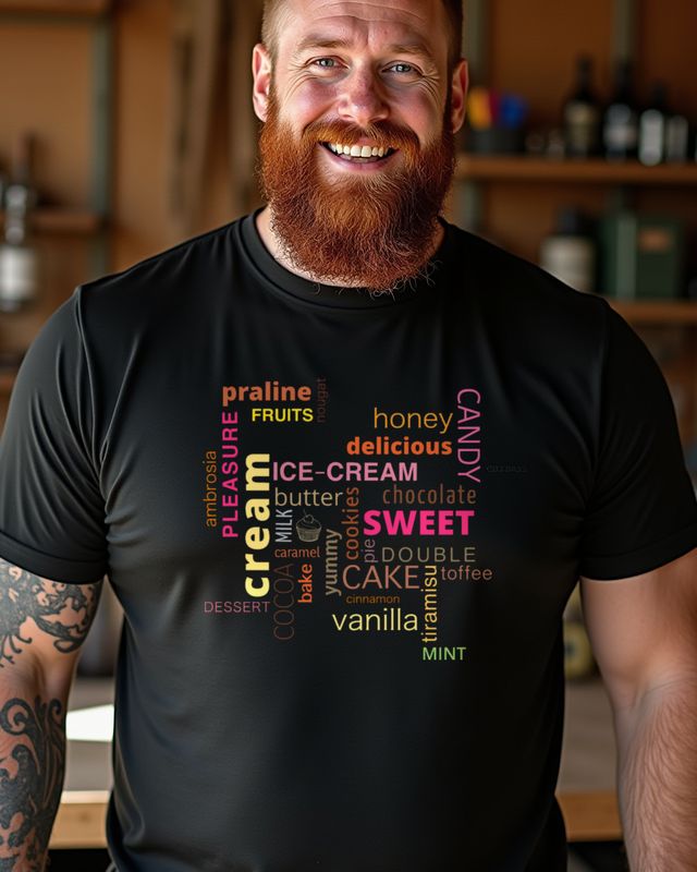 Wortwolke Eiscreme Honig Süßigkeiten - Für Naschkatzen – T-Shirt