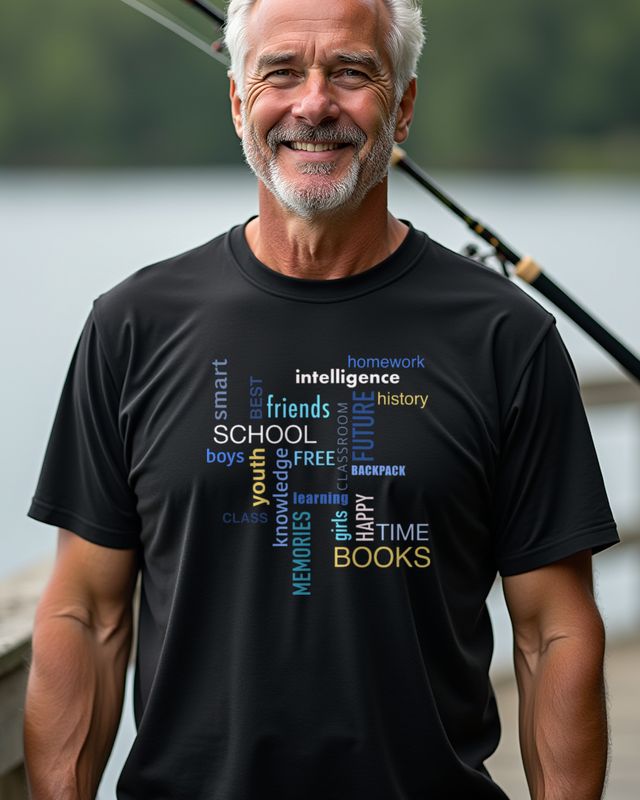 Wortwolke Schule Bücher Hausaufgaben - Geschenk für Schüler – T-Shirt