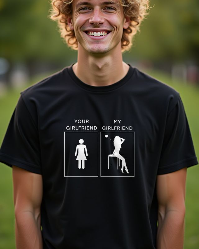 Your Girlfriend vs My Girlfriend - Witziges Meme Shirt – T-Shirt